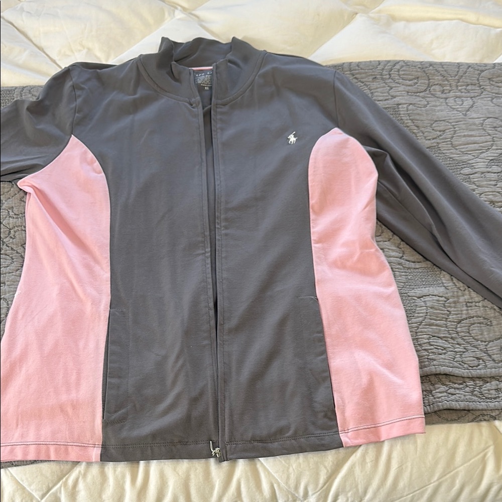 Ralph Lauren ladies Gray and Pink Jacket
